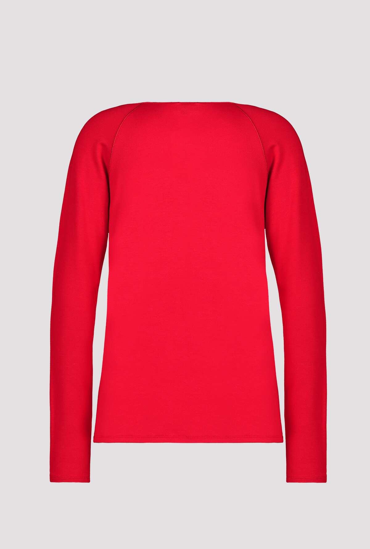 Monari Unifarbenes Langarm Shirt | Jersey weber Rundhals mode mit
