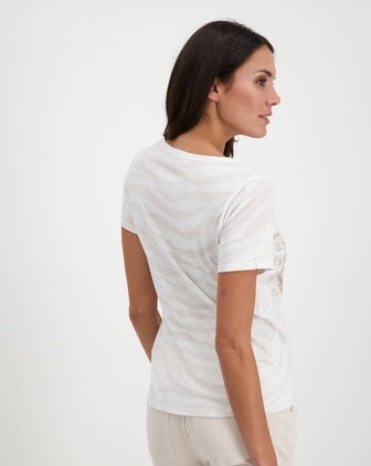 und mode mit Print Flammgarn Animal | Monari weber Look Allover T-Shirt