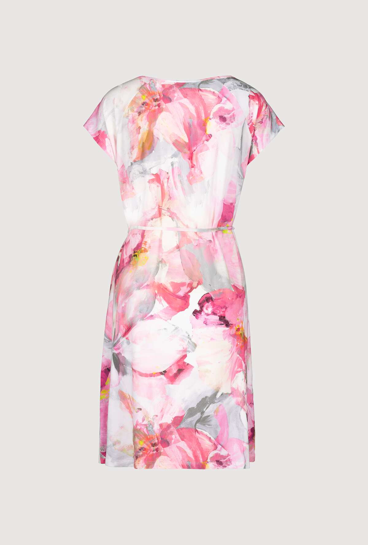 Monari Midi-Kleid mit mode Allover-Print | und U-Boot-Ausschnitt weber