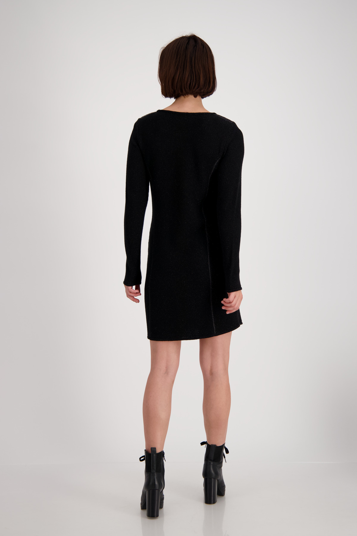 Monari Strick | Kleid Lurex Rundhals mit und Details mode weber